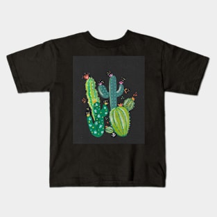 Cacti and their flowers Kids T-Shirt